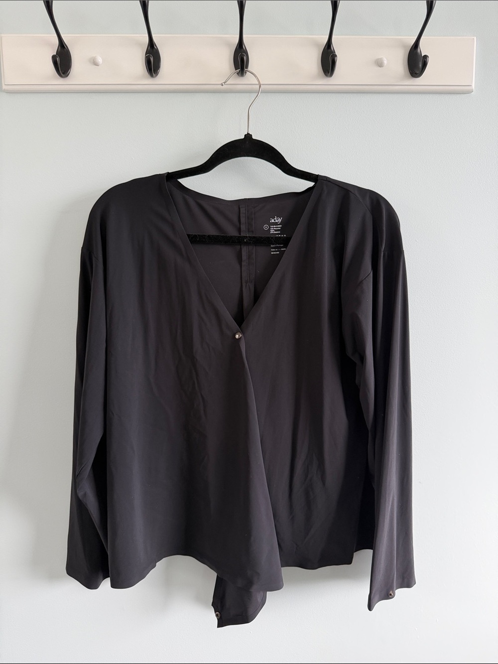 ADAY That's A Wrap Top, Black, Size S